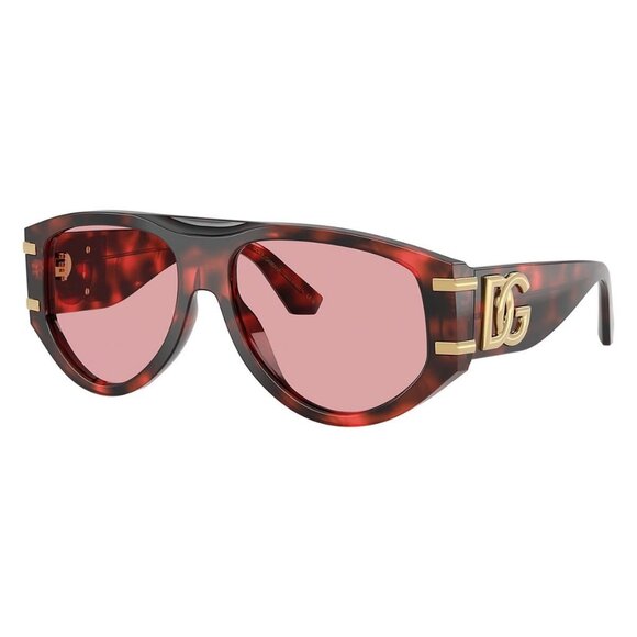 New Dolce & Gabbana Havana Aviator DG4499 3358/84 Sunglasses Women - Picture 1 of 6